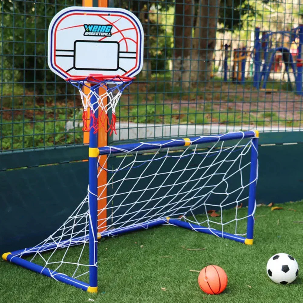 Kids Boll Spel - Dubbel spelglädje – fotbolls- och basketbollsset