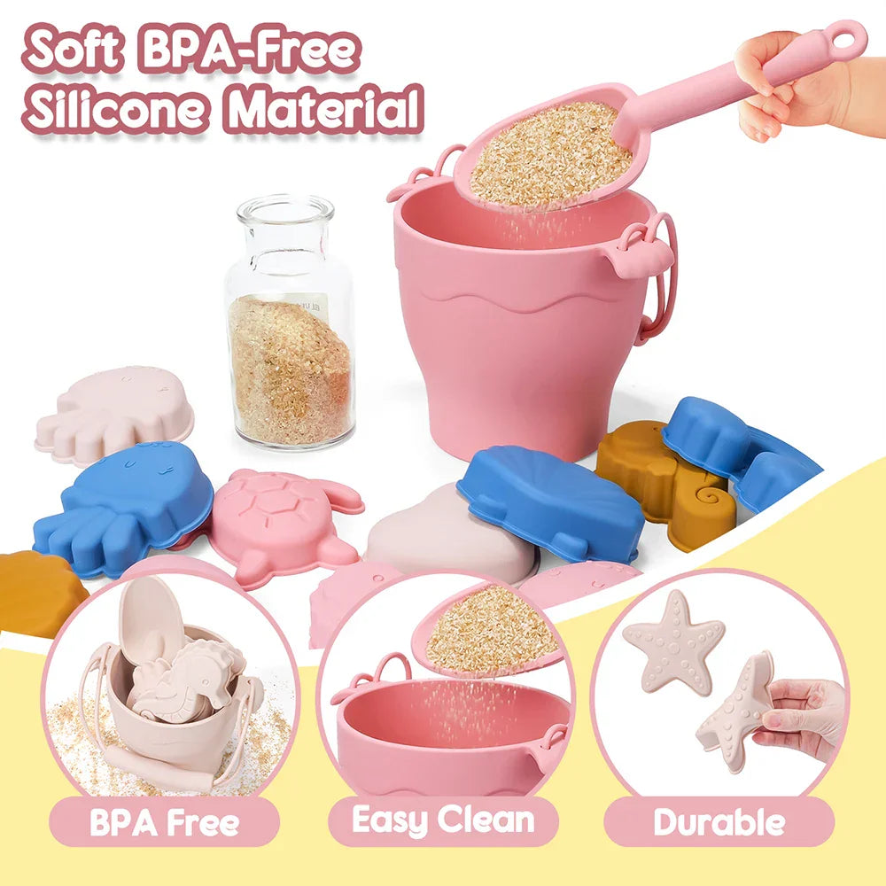 Silicone Beach Set - Sandäventyr med strandhink - Strandset i silikon