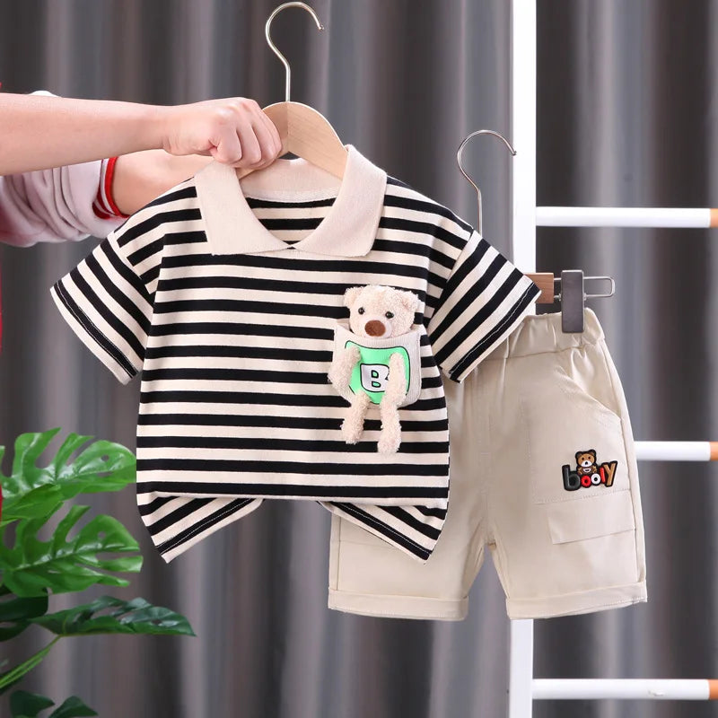 Mini Mode - Randig outfit - Klädset i bomull