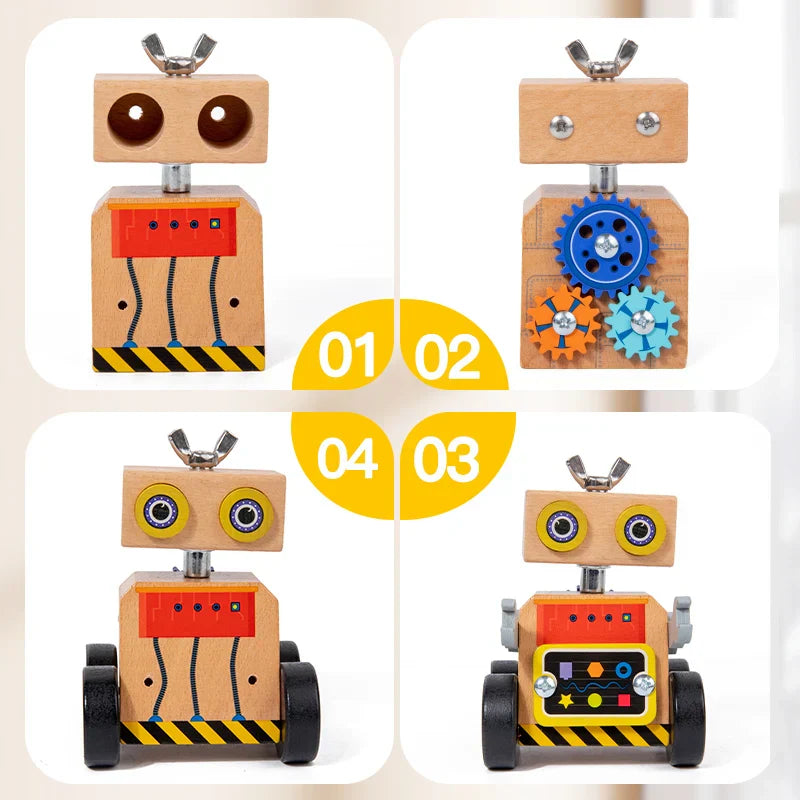 Träleksaker - Bygg & Lek - Byggrobot i trä