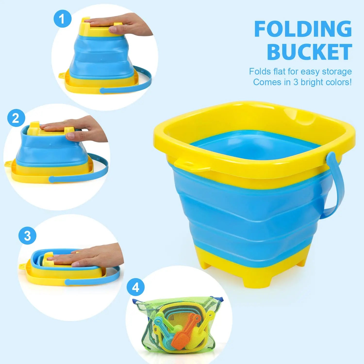 Foldable Bucket - Hopvikbart semesterskoj - Hopvikbar hink