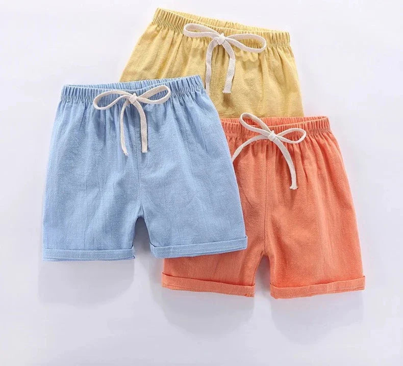Mini Mode - Snabbtorkande material - Shorts av bomull och linne
