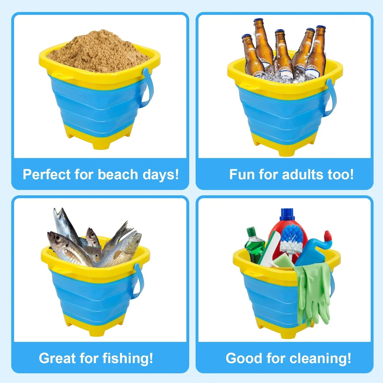 Foldable Bucket - Hopvikbart semesterskoj - Hopvikbar hink