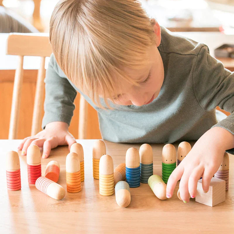 Rainbow Klossar – Kreativt kul att färglägga – Färgläggningsspel i trä