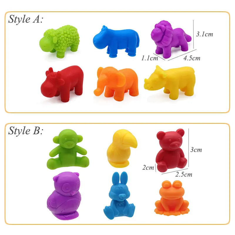 Rainbow Teddy Bears Leksaker - Pedagogisk & kreativ - Räknande regnbågsbjörnar