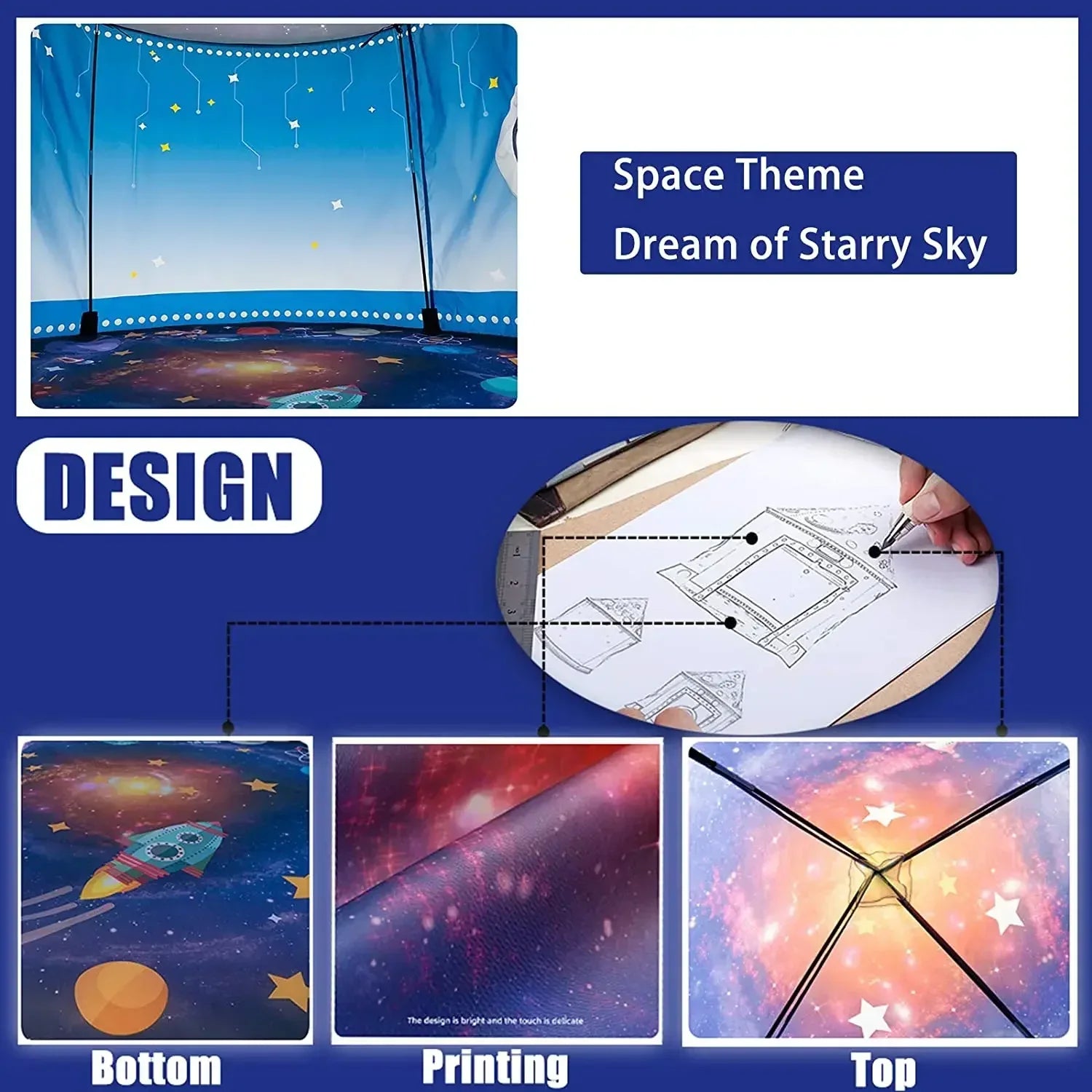 Rocket Ship Tent – Rymdäventyr Pop-up - Tält för barn
