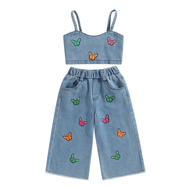 Mini Mode - Vackert broderi - Denimset för sommaren