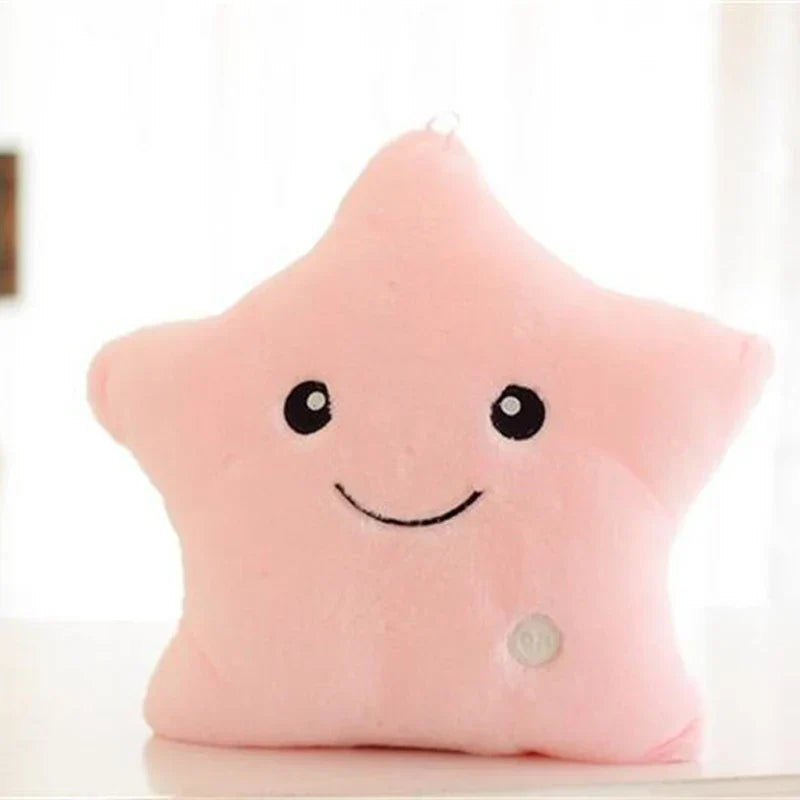 Glow Star Pillow – Stjärnglädje i sängen - självlysande gosedjurskudde