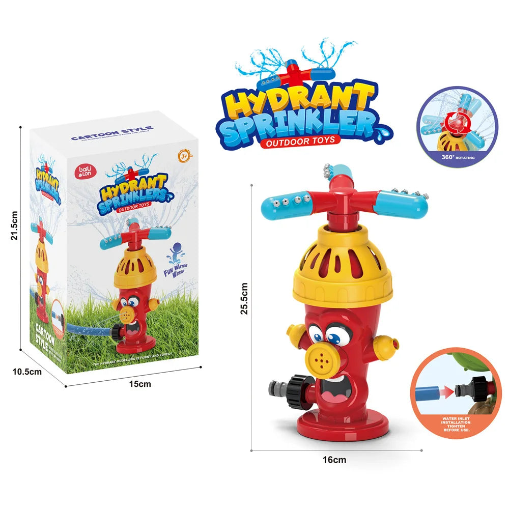 Cartoon Hydrant - Vattenfest i trädgården - Lekfull fontän