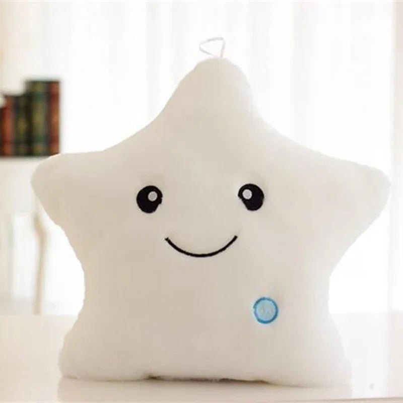 Glow Star Pillow – Stjärnglädje i sängen - självlysande gosedjurskudde