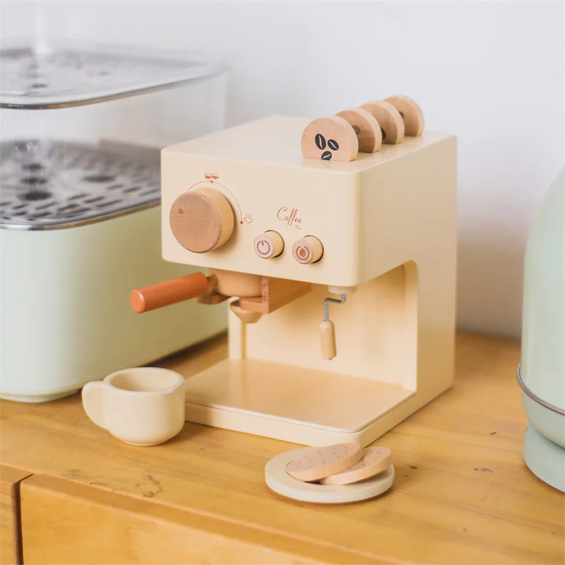 Träleksaker - Blivande barista - Espressomaskinset i trä