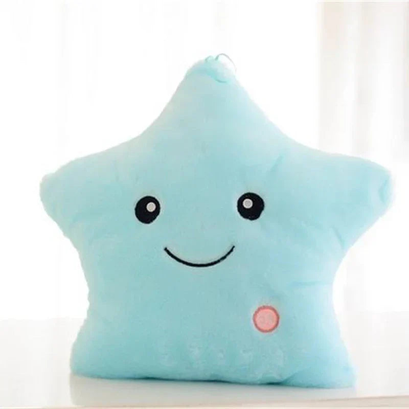Glow Star Pillow – Stjärnglädje i sängen - självlysande gosedjurskudde