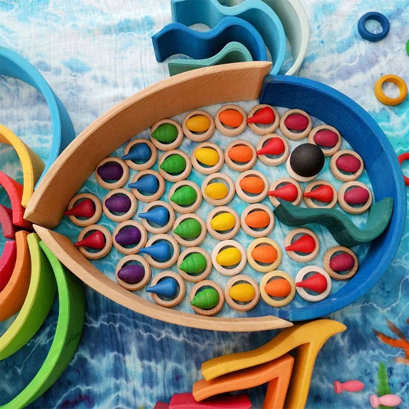 Rainbow Klossar – Kreativt kul att färglägga – Färgläggningsspel i trä