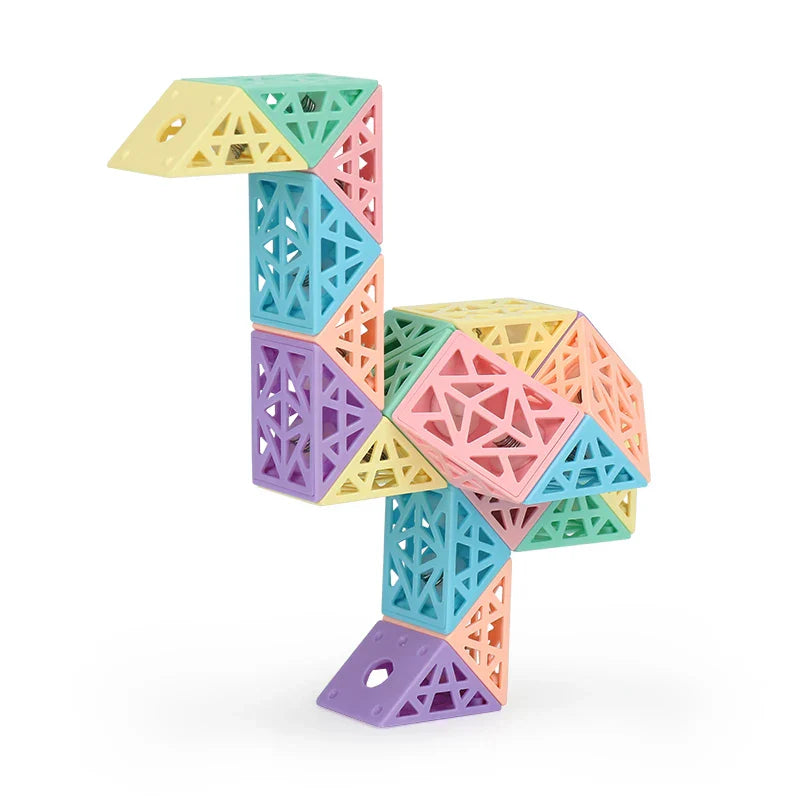 Snake Cube Set - Bygg, vrid och utforska - Set med byggklossar