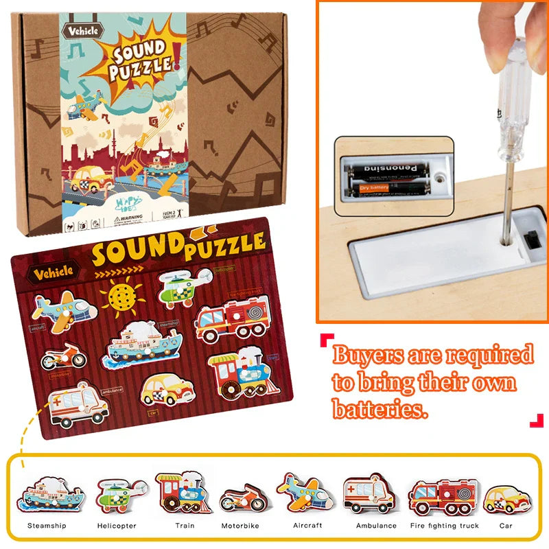 Sound Matching Spel – Hör & Upptäck – Pedagogiskt pussel