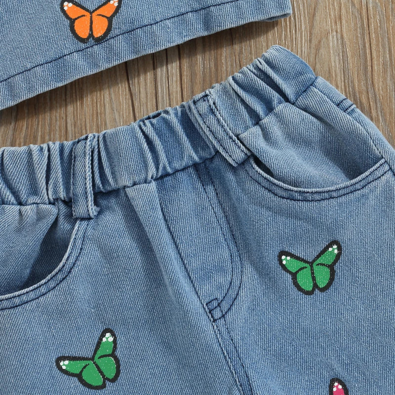 Mini Mode - Vackert broderi - Denimset för sommaren