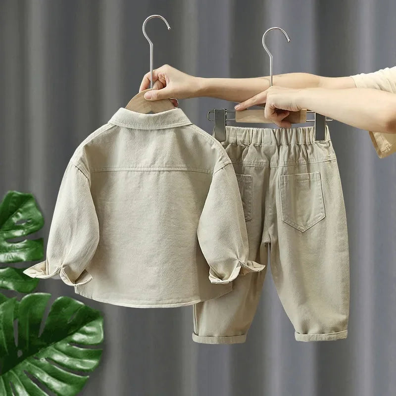 Mini Mode - Mjukt och bekvämt - 2-delat höstset i denim