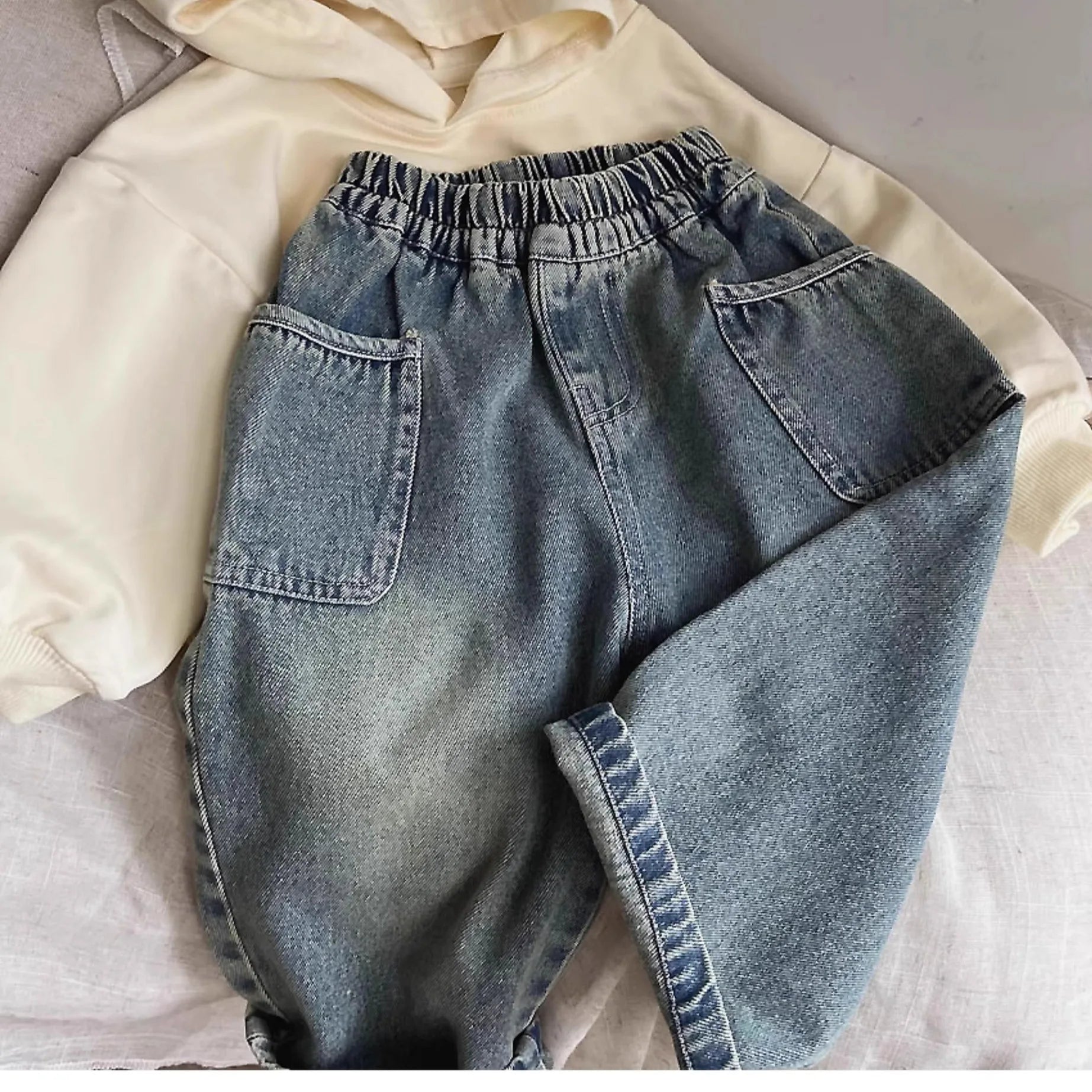 Mini Mode - Jeans med raka ben - Avslappnade Jeans