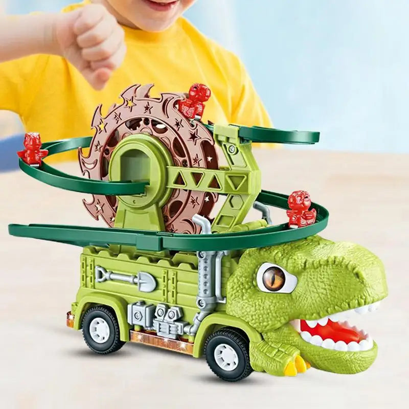 Dino Slide Lastbil - Klättra och tävla med dinosaurier! - Dinosaurielastbil