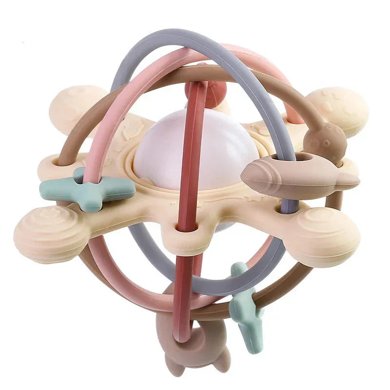 Sensory Rattle Boll – Soft Grab rolig – Tandleksaker i silikon för barn