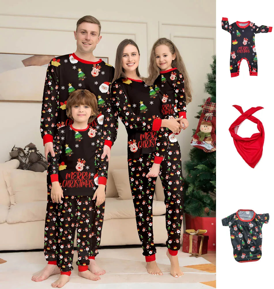 Mini Mode - För familj + husdjur - julpyjamas