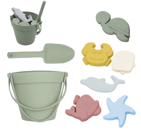 Silicone Beach Set - Sandäventyr med strandhink - Strandset i silikon