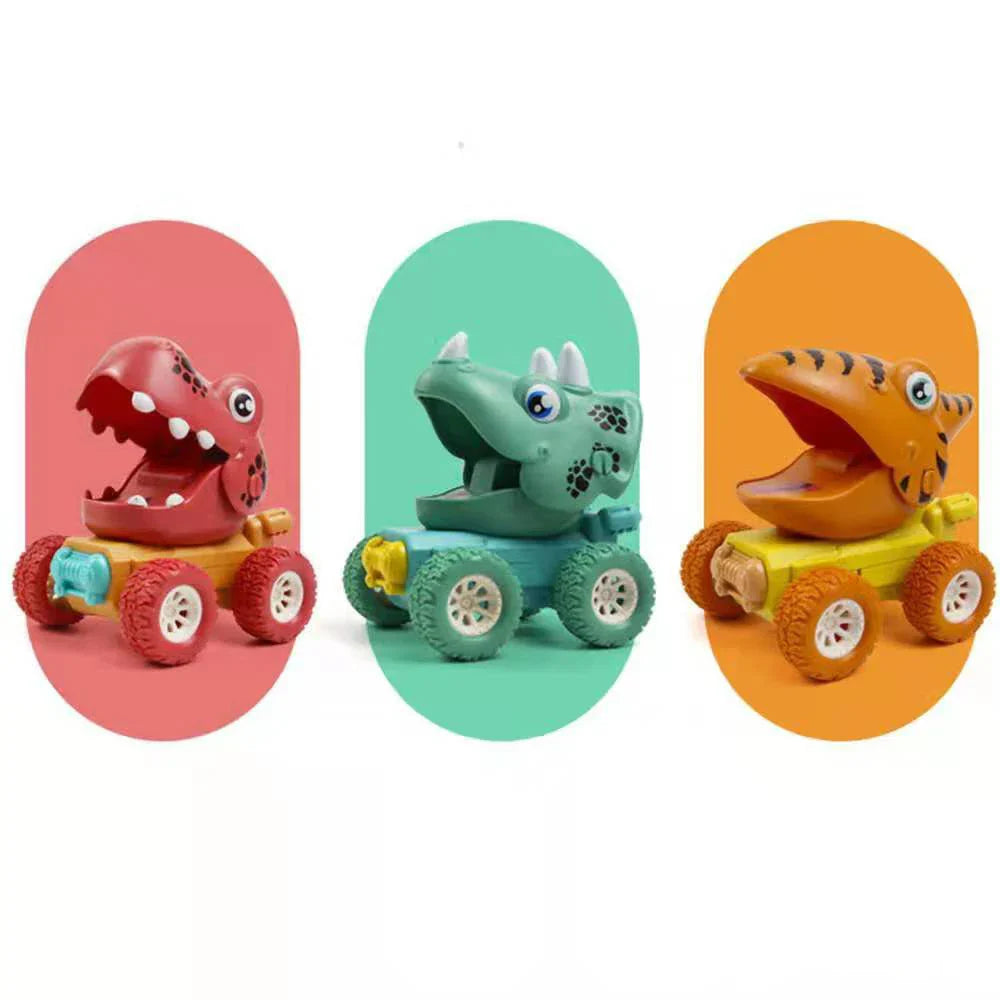Dino Monstertruck - Dinosaurierace med push & go - Dinosauriebilar