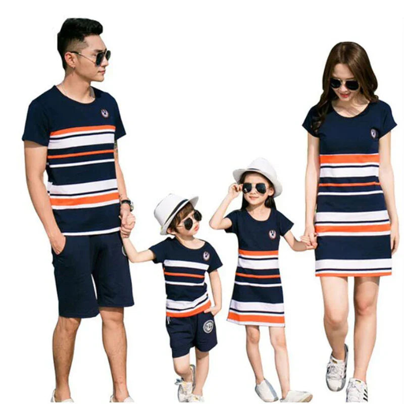 Mini Mode - Kul för familjen - Randigt familjeset