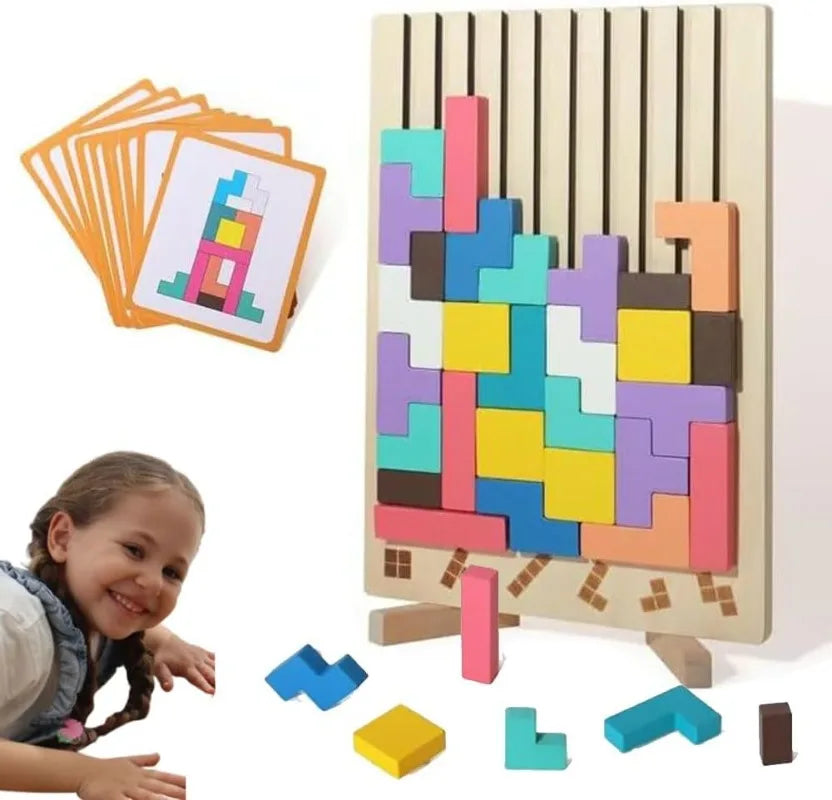 Pedagogiskt träpussel – Totem bygglek
