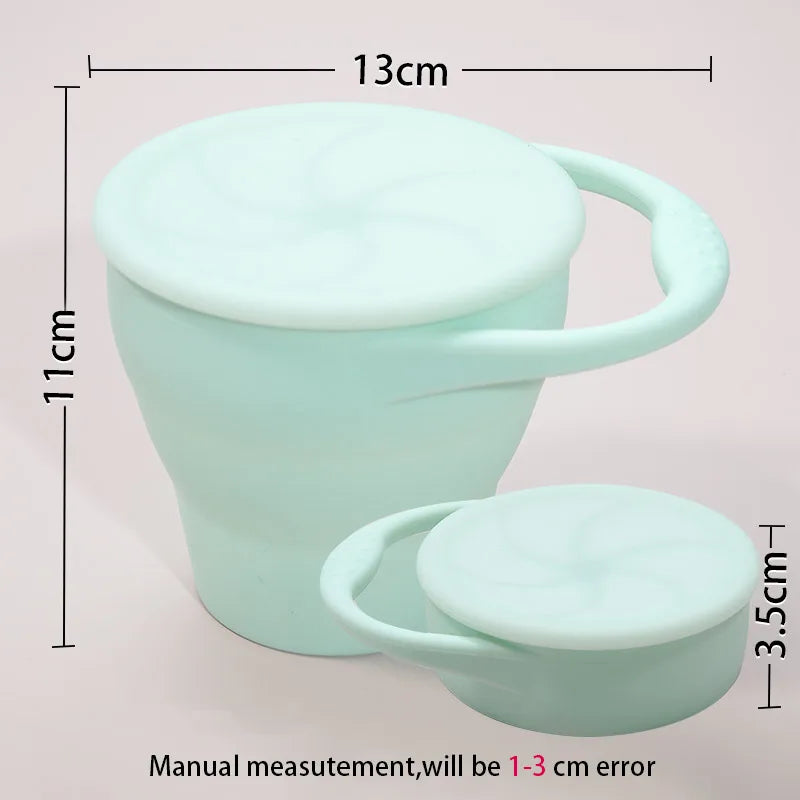 Snackcup - Lätt att ta med sig - Hopfällbar silikonmugg