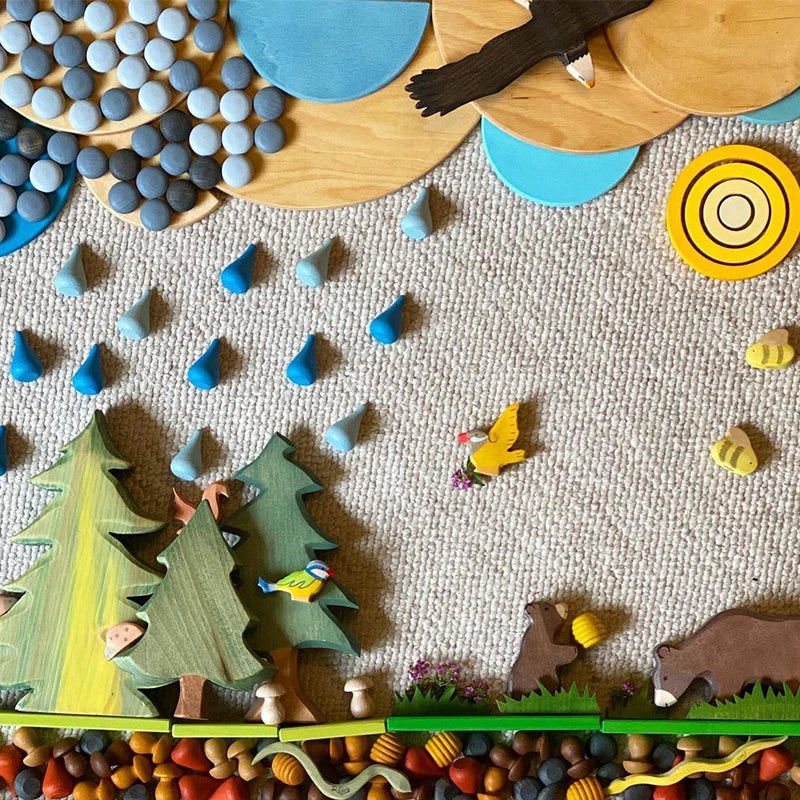 Rainbow Klossar – Kreativt kul att färglägga – Färgläggningsspel i trä