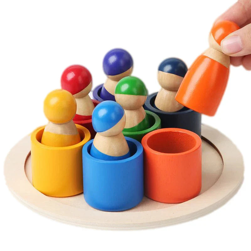 Rainbow Pussel – Färgstarka & kreativa sorteringsleksaker i trä