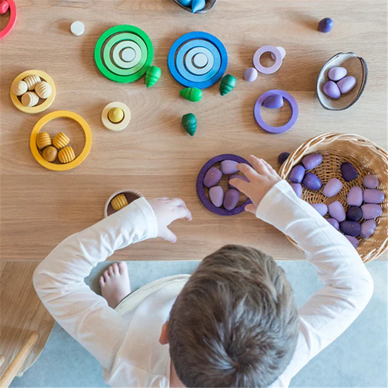 Rainbow Klossar – Kreativt kul att färglägga – Färgläggningsspel i trä
