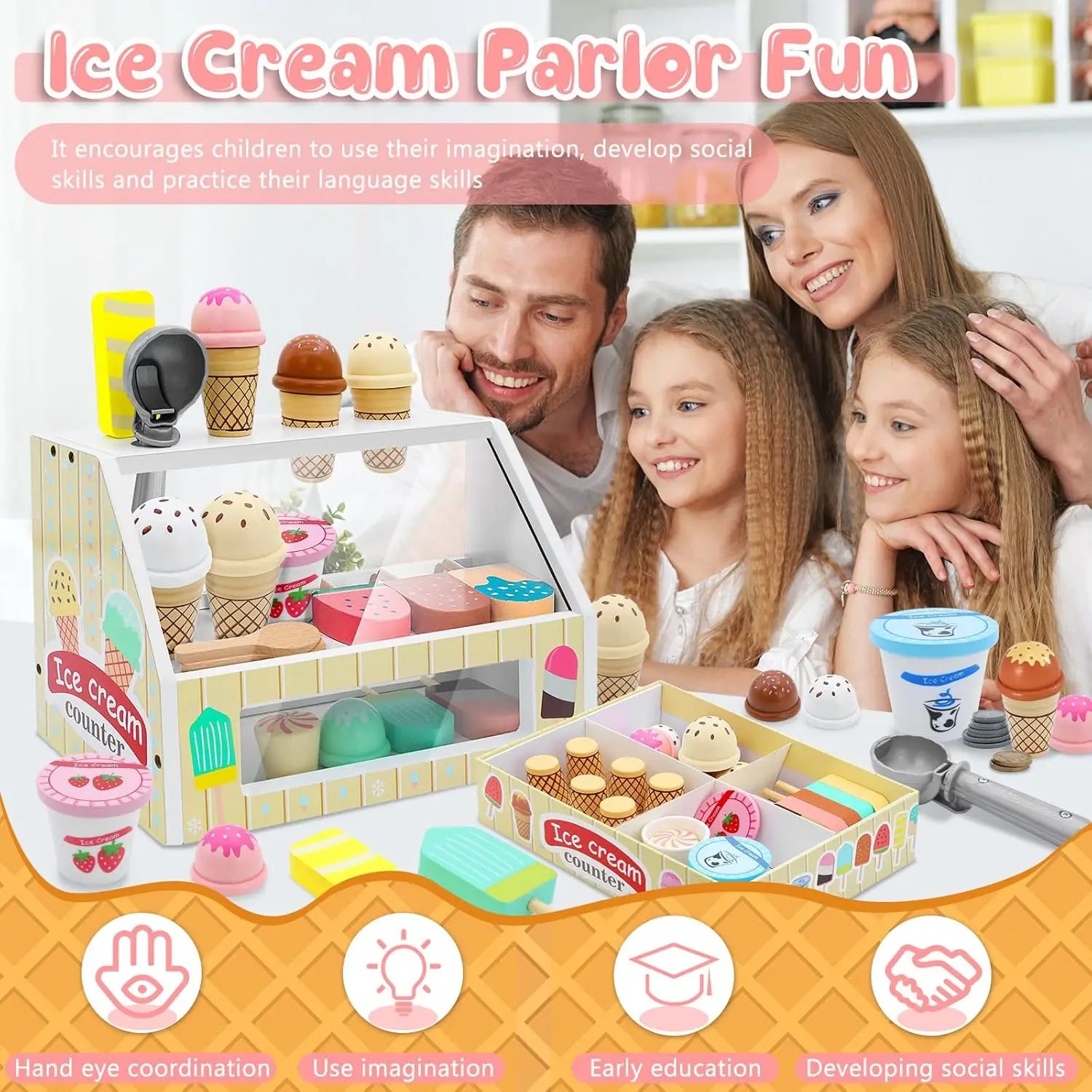 Ice Cream Playset - Kreativ och pedagogisk - lekset för glass