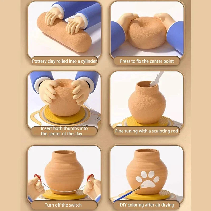 Pottery Set - Små konstnärer - Krukmakeri-set för barn