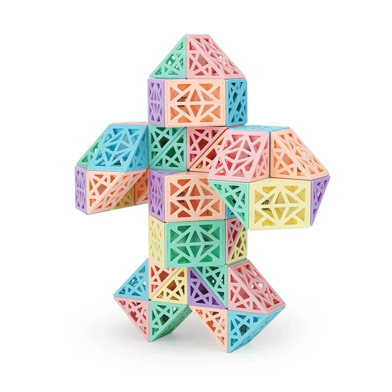 Snake Cube Set - Bygg, vrid och utforska - Set med byggklossar
