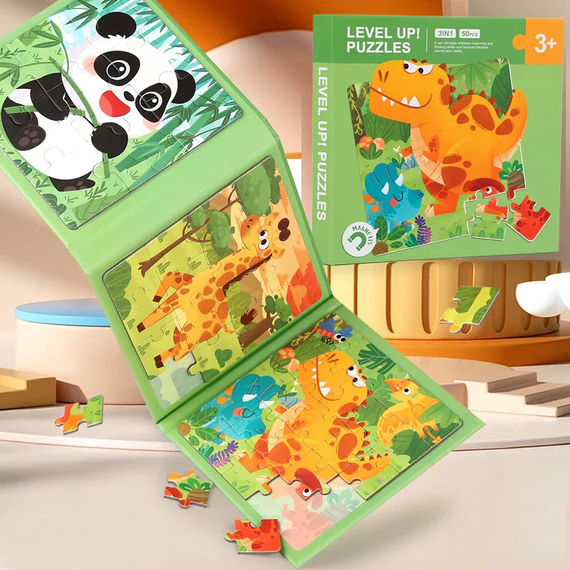 Magnetisk Pussel Bok – Djurvänner Kul – Magnetisk pusselbok