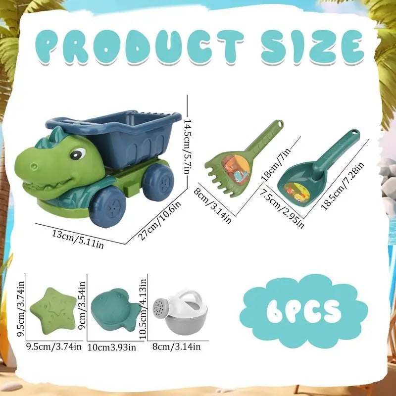 Beach Dino Set – Bygg ditt slott – Dinotruck-stranden