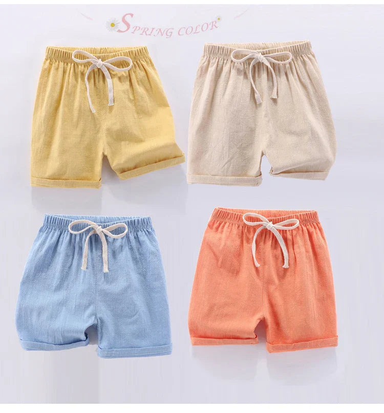 Mini Mode - Snabbtorkande material - Shorts av bomull och linne