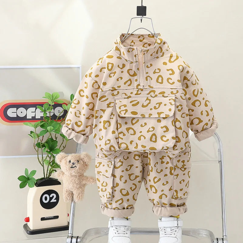 Mini Fashion™ - Coolt leopardtryck  - 2-delat klädset