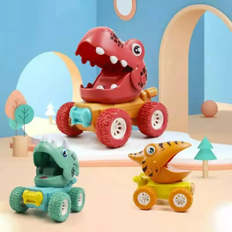 Dino Monstertruck - Dinosaurierace med push & go - Dinosauriebilar