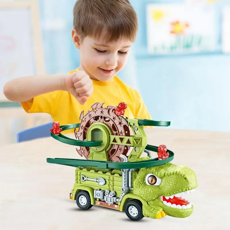 Dino Slide Lastbil - Klättra och tävla med dinosaurier! - Dinosaurielastbil