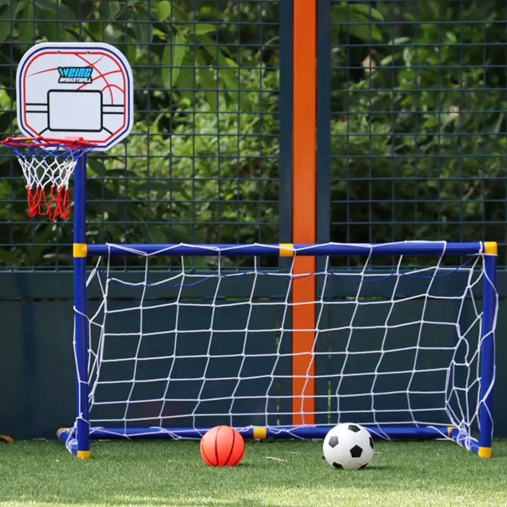Kids Boll Spel - Dubbel spelglädje – fotbolls- och basketbollsset