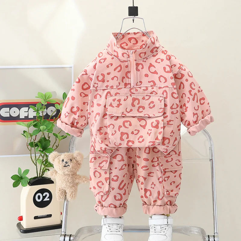 Mini Fashion™ - Coolt leopardtryck  - 2-delat klädset