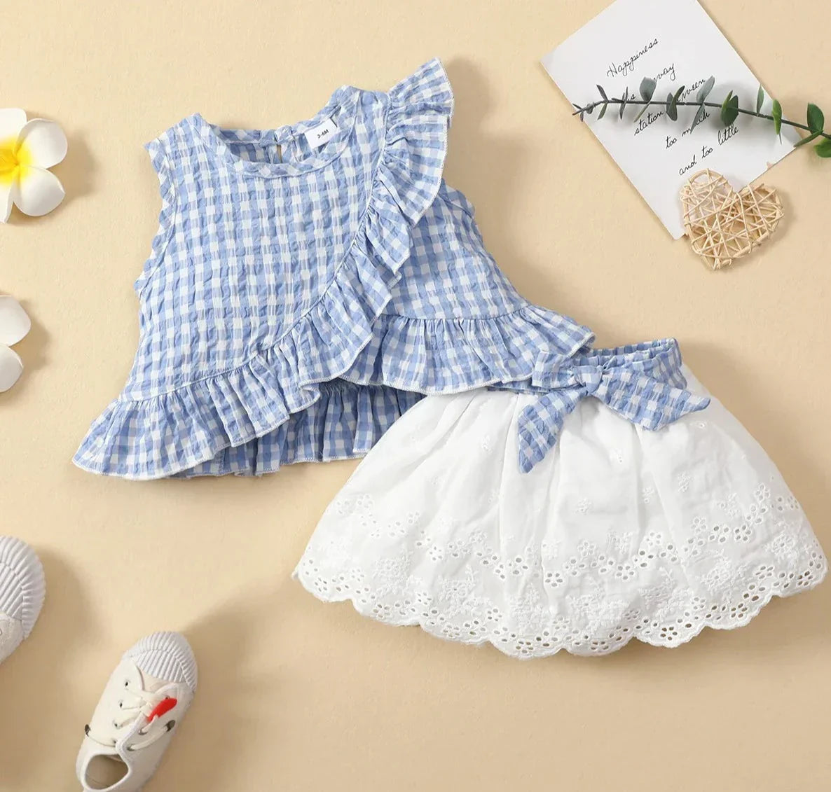 Mini Mode - Set med topp och shorts för flickor