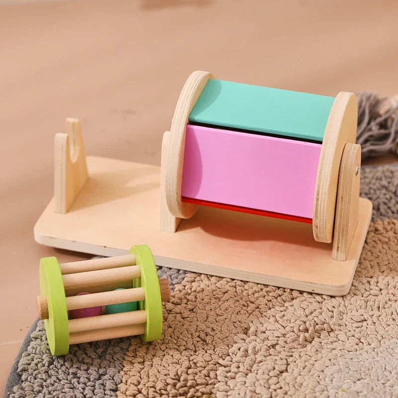 Sensory Drum – Färgläggnings- och formningsspel - Montessorileksaker i trä