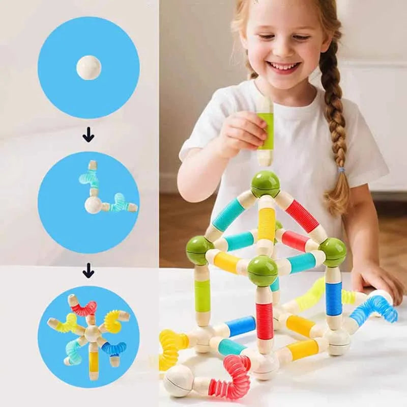 Magnetisk Sticks - Oändligt byggande – flexibla magnetiska pinnar