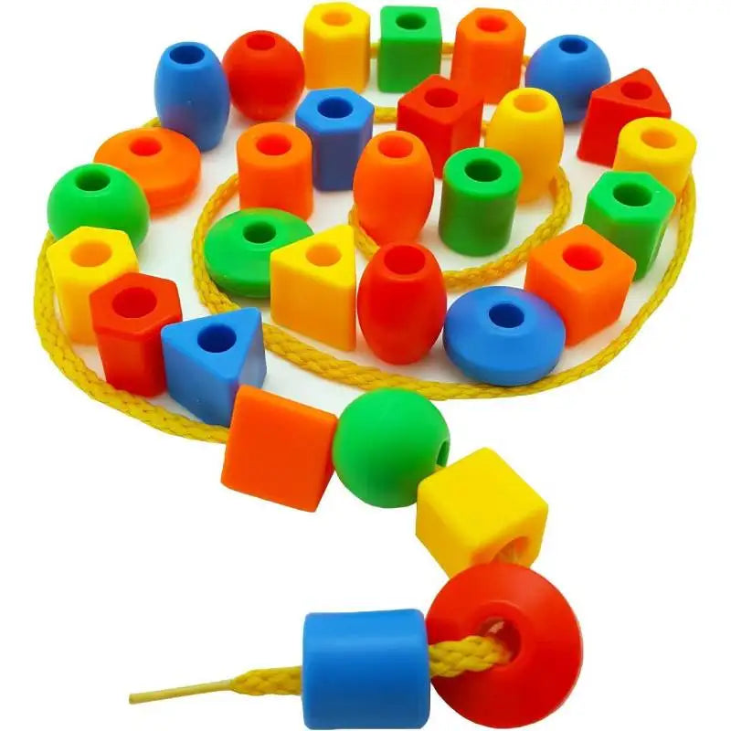Rainbow Lacing Beads – Lekfull trådning - Regnbågspärlor med spets