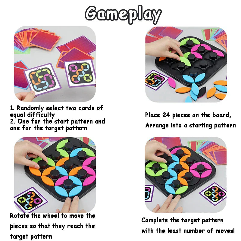 Rotating Logic - Utmanande pussel - Tangram Brädspel