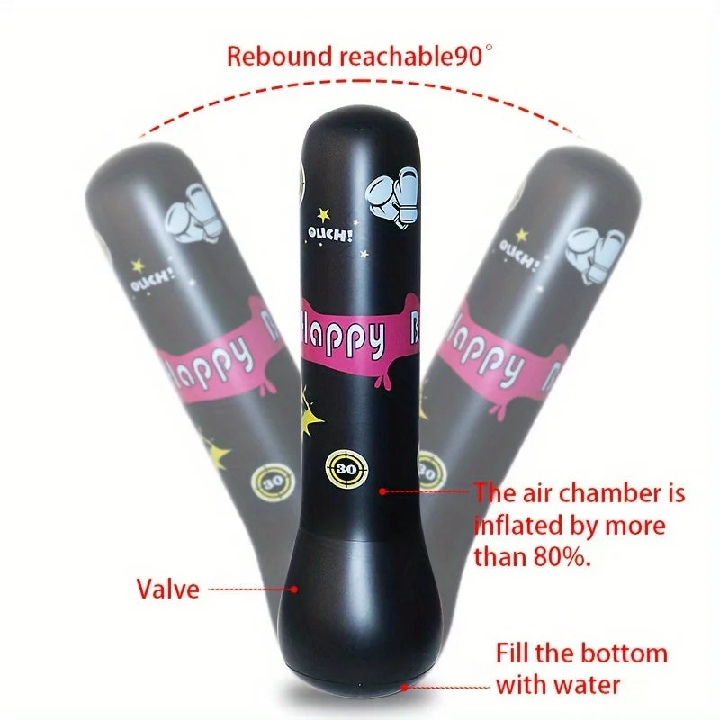 BoxBuddy™  – Roligt & Aktivt – Uppblåsbar Boxningssäck med Handskar